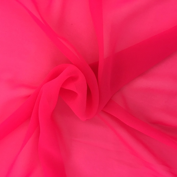 Chiffon Fabric Fluo Pink